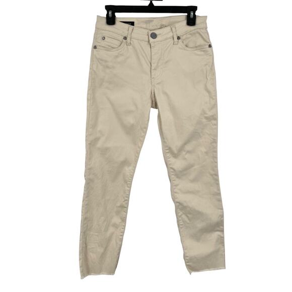 Kut from the Kloth jeans Katy Ankle straight leg cream size 4 - Picture 1 of 6
